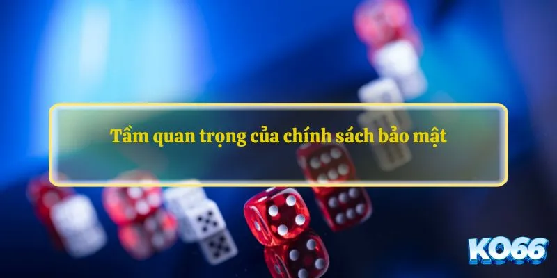 Tầm quan trọng của chính sách bảo mật